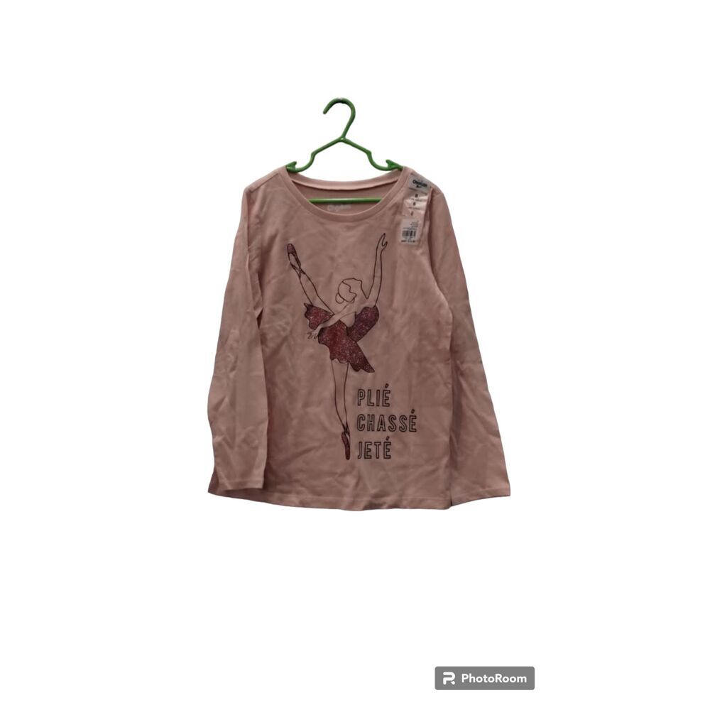 NWT OshKosh Pink girls long‎ sleeve Ballet girl tee
